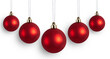 © Юлия Ромашко - Christmas red balls isolated on white background. Christmas background.
