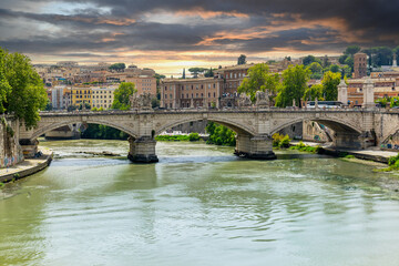 ponte vittorio emanuele ii is a bridge in rome constructed to designs of 1886 by the architect ennio