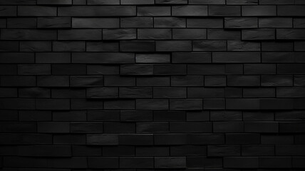 Sticker - black brick wall texture