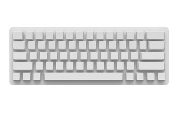 Wall Mural - Computer keyboard with rgb colors isolated on white monochrome background.