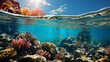 A vibrant, thriving coral reef, symbolizing the potential for restoration and conservation