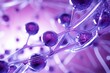 Modern pharmaceutical idea featuring violet molecules. Generative AI