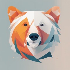 Sticker - polar bear head vector illustration. polar bear head vector illustration. vector illustration of a dog