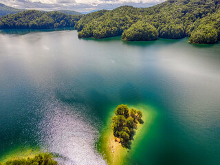 Wall Mural - Aerial of South Carolina Lake Jocassee Gorges Upstate Mountains