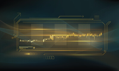Canvas Print - Abstract infographics of a stable financial chart.