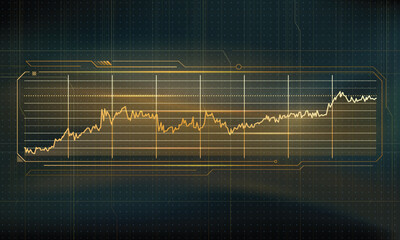 Wall Mural - Abstract gold infographic investment graphics.