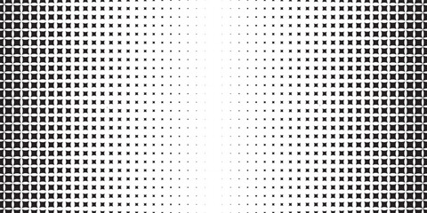 Wall Mural - Black and white halftone dotted pattern.