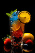 ekskluzywny drink z owocami i lodem