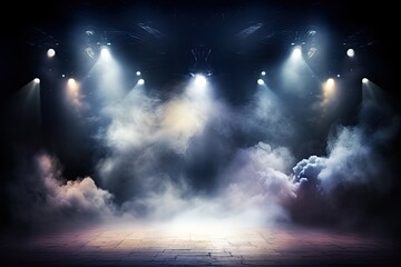 background entertainment studio smoke spotlight abstract beam blue bright club colours concert decoration design disco effect empty event festival glow