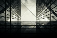 Monochrome Window Glass Geometry Architecture Building Glasses Modern Abstract Background Pattern Office Sky Wall Business Estate City Real White Steel Downtown Design Corporate Construction Light
