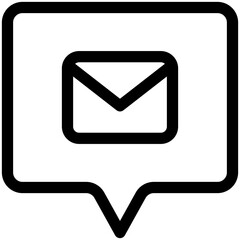 Canvas Print - email chat icon