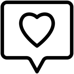 Canvas Print - love chat icon