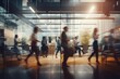 © akkash jpg - image wide process work concept blur motion center coworking employees business group office modern walking businesspeople   company public building lifestyle interior design man indoor