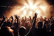 Concert Music Live Crowd Raised Hands Gig Audience Act Worshipful Backlight Band Celebration Cheering Club Dancing Entertainment Event Festival
