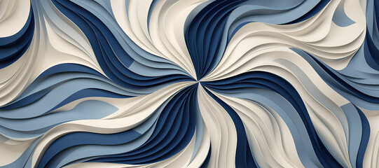 Wall Mural - blue white color waves 8