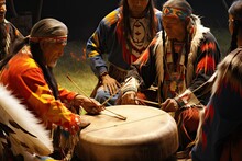 Wow Pow Drum Indians Indian Culture American Native Festival Colourful Clothing People Regalia Gathering Tribe Design Traditional Costume Feather Nation Music America Powwow