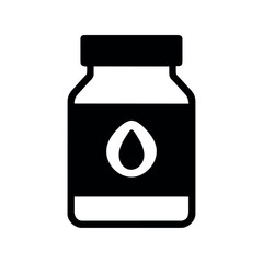 Poster - vitamin jar icon illustration