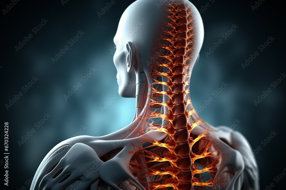 male body backbone scan pain injury patient spine human health science ...