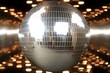 ball mirror lighting club night silver isolated background abstract alone bright carnival closeup clubbing colours dancing design disco dj effect entertainment