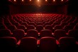 theater seats red lights theatre spot follow seat building stage cinema concert chair empty auditorium entertainment motion picture velvet background nobody light event
