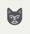© mohammad - black cat head icon design, cat animal logo illustration