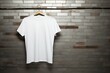 wide wall concrete front hanging tshirt white photo t-shirt wood plain clothing clothes fabric flat blank cotton advertisement retail symbol template casual attire top unisex grey fashion