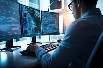 screen computer code checking software coding data typing office it computer working programmer  technology software code programming computer programmer coding program work development