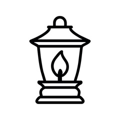 Wall Mural - candle lamp icon