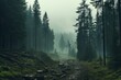Misty forest landscape that invites exploration and discovery