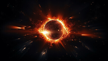 Wall Mural - supernova, explosion of a star in deep space, astronomy phenomenon, fictional graphics