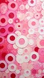 closeup pink paper flowers layered circles bright color crafts more shots richly colored scattered