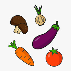 Colorful vegetable vector design