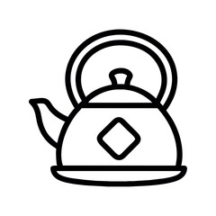 Canvas Print - chinese kettle icon