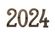 アンティークなメタルプレートによる2024のナンバー