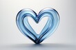 Delicate and transparent heart symbol, evoking feelings of purity and sincerity in a minimalistic form, Generative AI