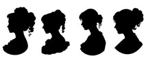  Woman Model Side View Silhouette Collection