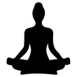 © Big Dream - Woman Doing Yoga vector silhouette illustration black color