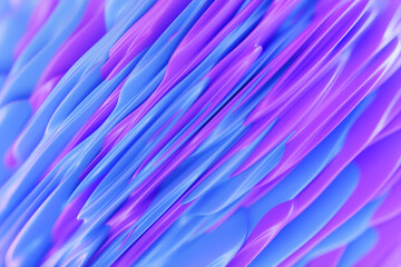 Wall Mural - Geometric stripes similar to waves. Abstract    purple glowing crossing lines pattern, soft focus