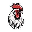 Rooster mascot logo, Esport Design, vector illustration, Generative Ai.