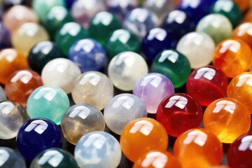 Poster - close up view of marbles in a chinese checkers game