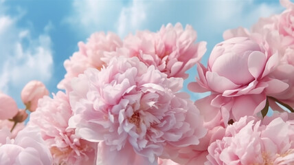 Wall Mural - peonies abstract summer background flowers.