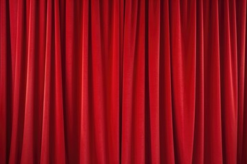 detailed view of a red theater stage curtain