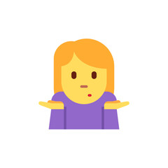 Sticker - Woman Shrugging
