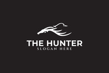 Duck With Deer Head Hunter Symbol Modern Logo Design Template