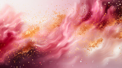 Canvas Print - Sparkling Shimmering Color Ink Abstract Background 