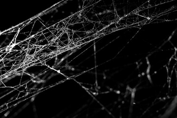 Wall Mural - spider web on a dark background,for halloween,business abstraction