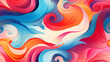 1960s swirling psychedelic seamless wallpaper in bright colors