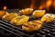 grilled potatoes under mild grill light