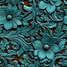 Seamless Floral Ornamental Texture Pattern, Ai Background