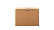 © ekhtiar - Simple Closed Cardboard Box Isolated on White. generative ai
